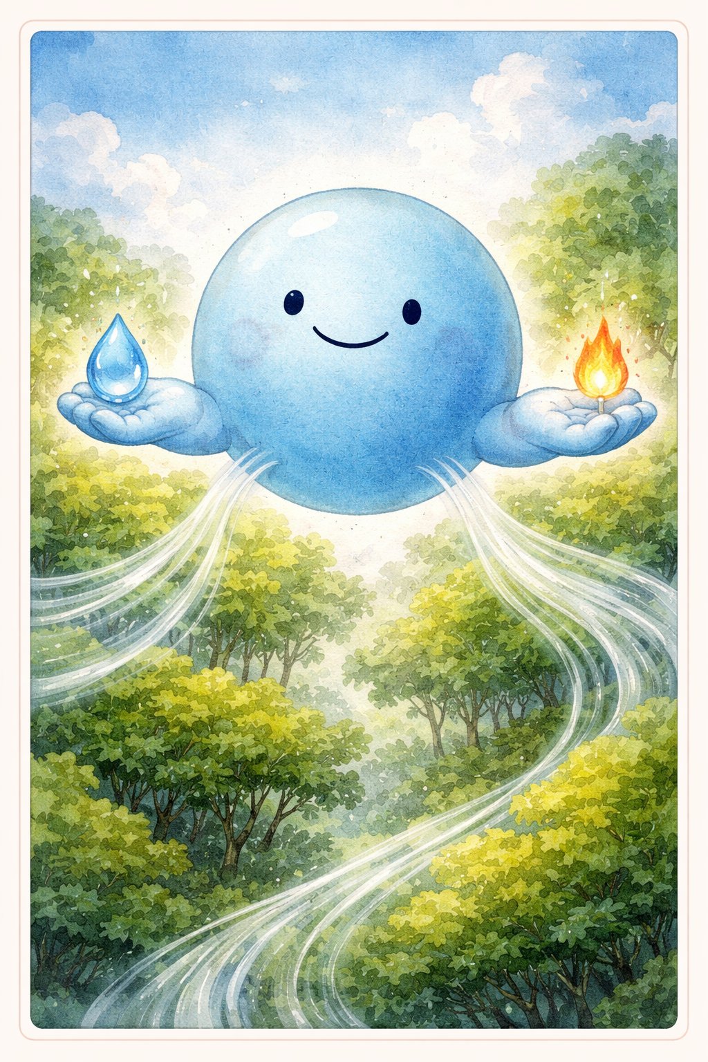 オーツさん — 水滴と炎を持つ酸素