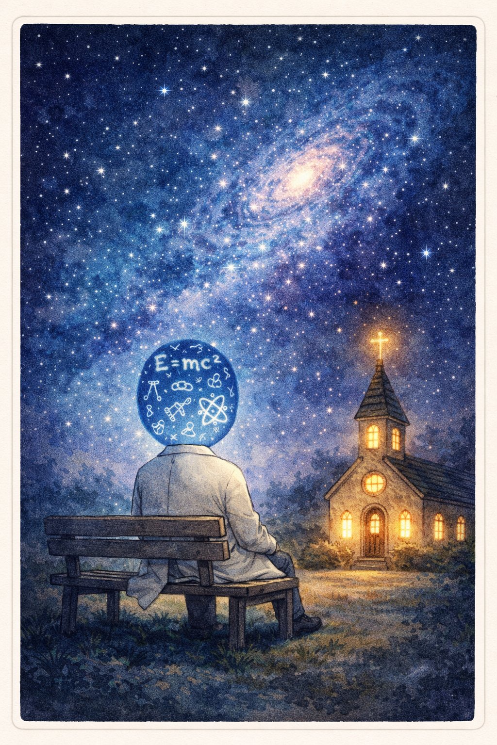 サイエン先輩 — 教会の隣で星空を見上げる