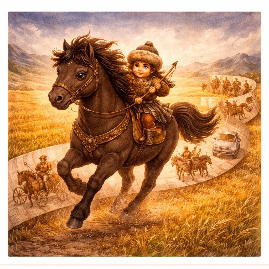 ハヤテ：草原を駆けるモンゴル騎兵のウマ