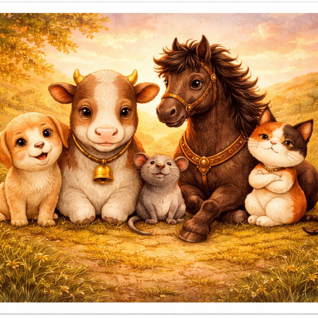 表紙：5匹のけものたち