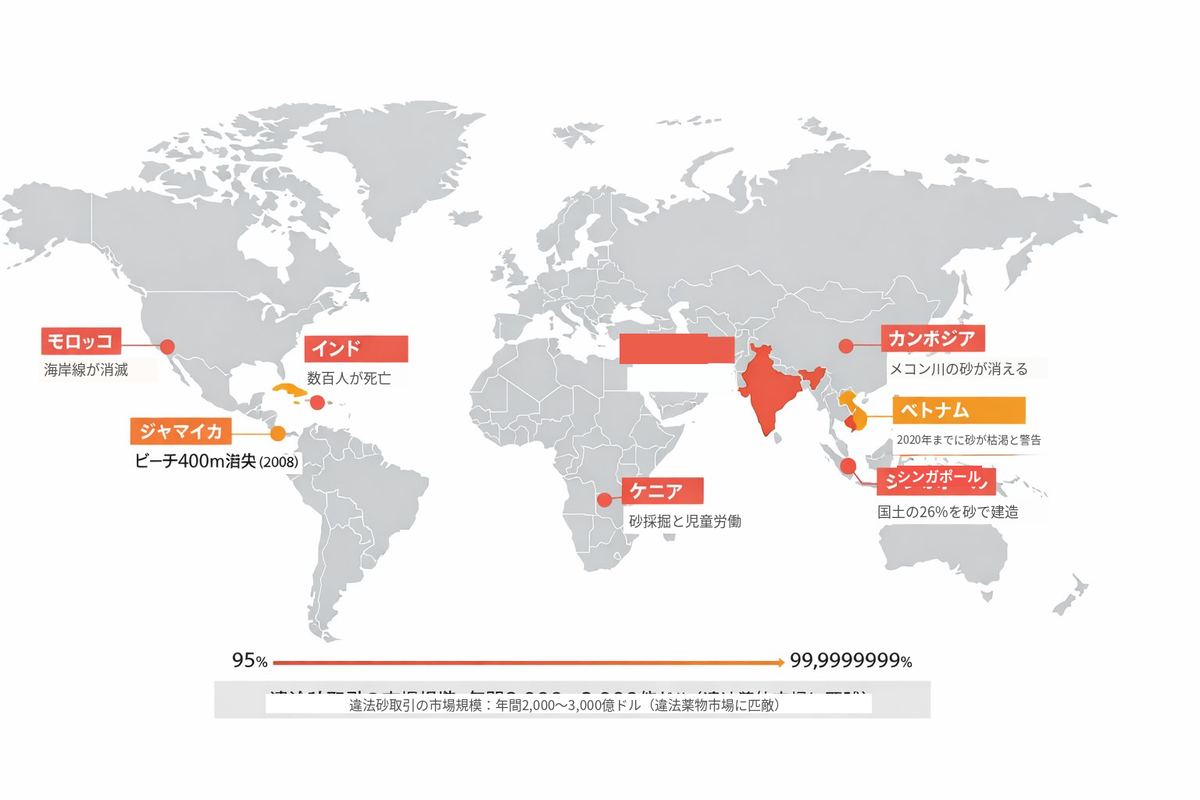 砂の危機 世界地図