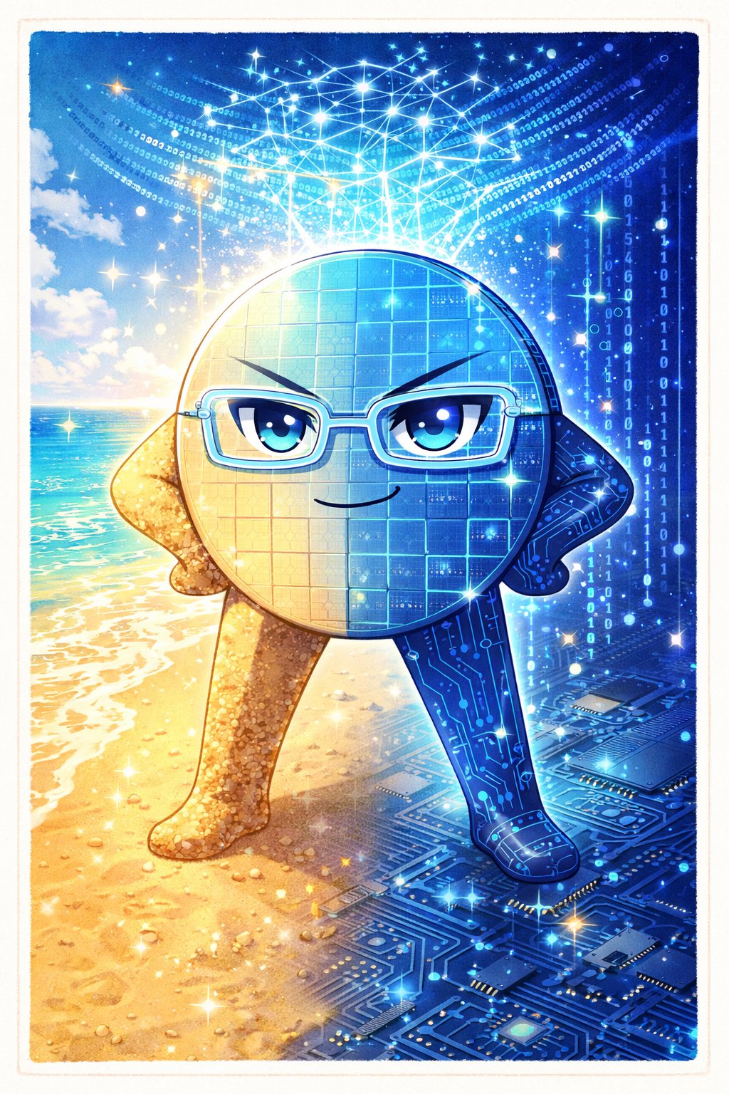 シリコ先輩 — 砂浜と回路基板の境界